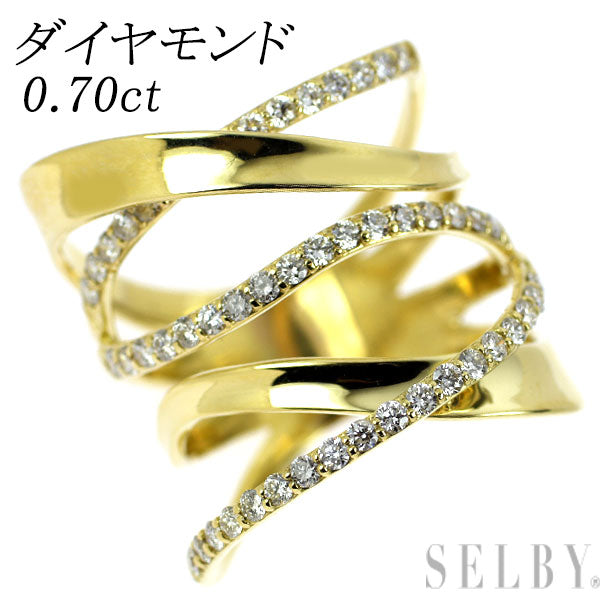 K18YG ダイヤモンド リング 0.70ct