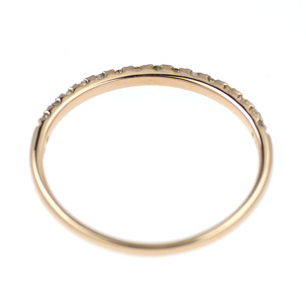 K18PG ダイヤモンド リング 0.13ct ハーフエタニティ