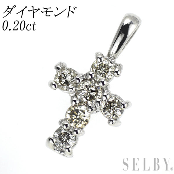 pt 900 ダイヤモンドペンダントトップ Pt900 ダイヤモンド ペンダントトップ 0.20ct クロス — セルビー