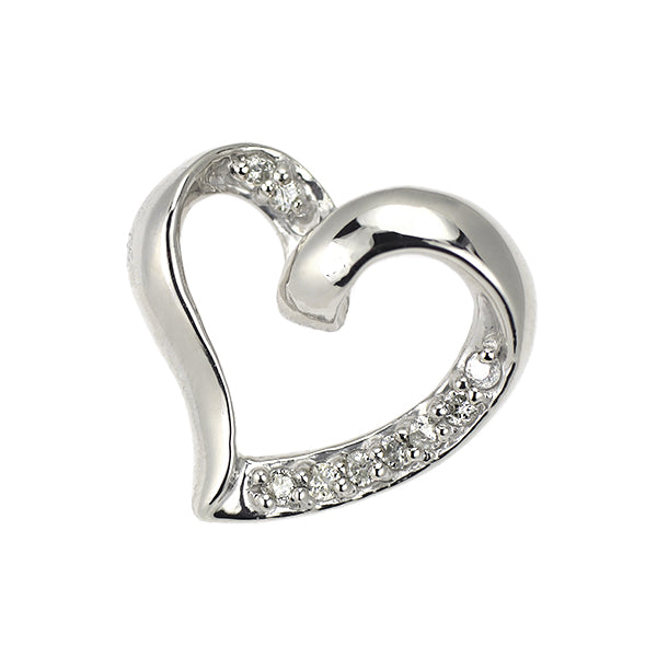 Pt900 ダイヤモンド ペンダントトップ ハート — セルビーオンラインストア