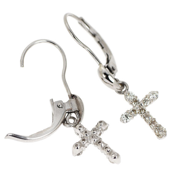 Pt900 ダイヤモンド ピアス 0.42ct クロス — セルビーオンライン