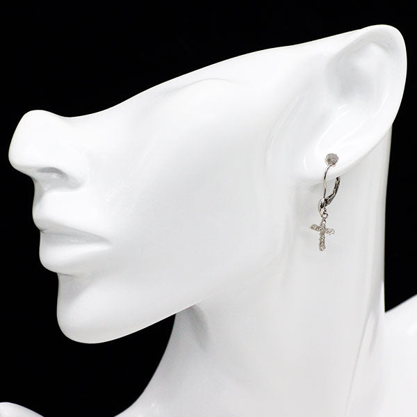 【新品未使用】PT900 天然ダイヤモンド　クロス　ピアス 1カラット 天然ダイヤモンド ピアス 一粒 1.0ct プラチナ Pt900 6本爪