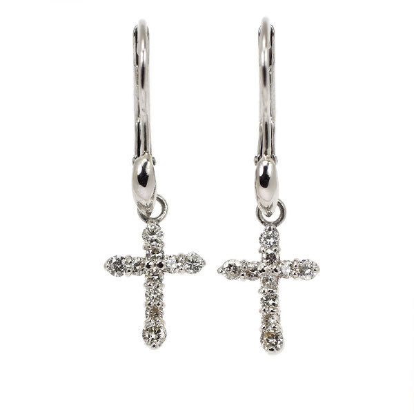 Pt900 ダイヤモンド ピアス 0.42ct クロス — セルビーオンライン