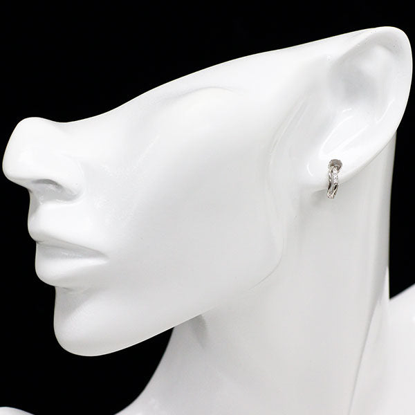 Pt900 ダイヤモンド フープ ピアス — セルビーオンラインストア