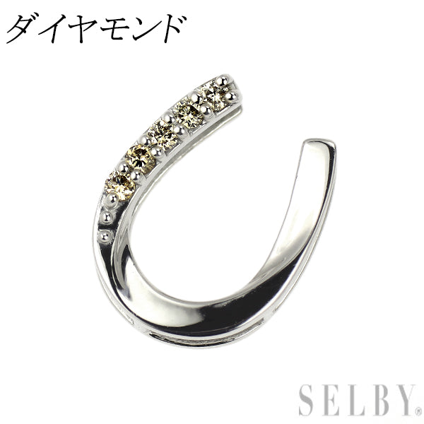 Pt900 ダイヤモンド ペンダントトップ 馬蹄