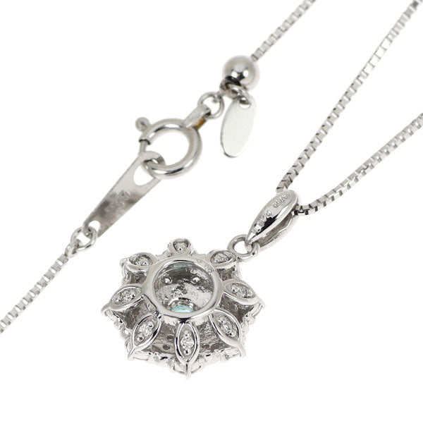 希少 Pt950/ Pt850 ブラジル産 パライバトルマリン ダイヤモンド ペンダントネックレス 0.08ct D0.32ct