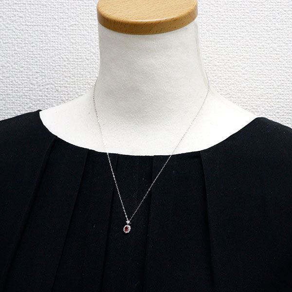 Pt900/ Pt950 サファイア ダイヤモンド ペンダントネックレス 0.22ct D0.20ct