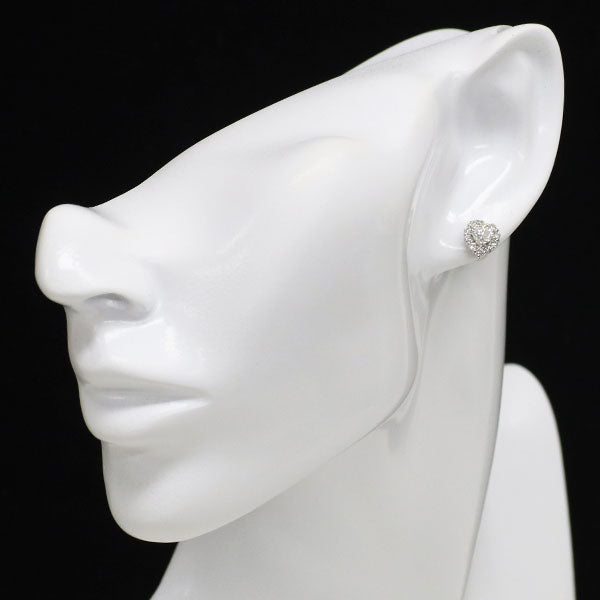 新品 Pt900 ハートシェイプ ダイヤモンド ピアス 0.671ct E SI2 D0.48ct