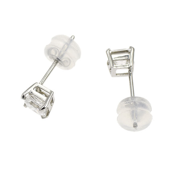 新品 Pt900 プリンセスカット ダイヤモンド ピアス 0.601ct E/F VS1-2