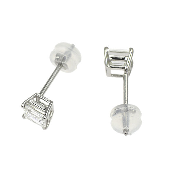 新品 Pt900 カレカット ダイヤモンド ピアス 1.061ct H VS1-2
