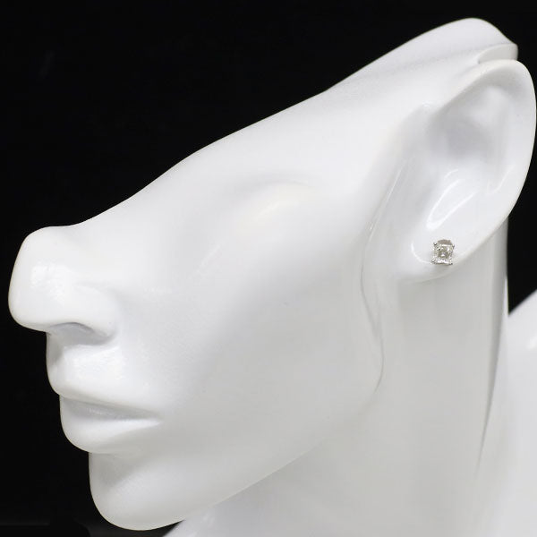 新品 Pt900 カレカット ダイヤモンド ピアス 1.061ct H VS1-2