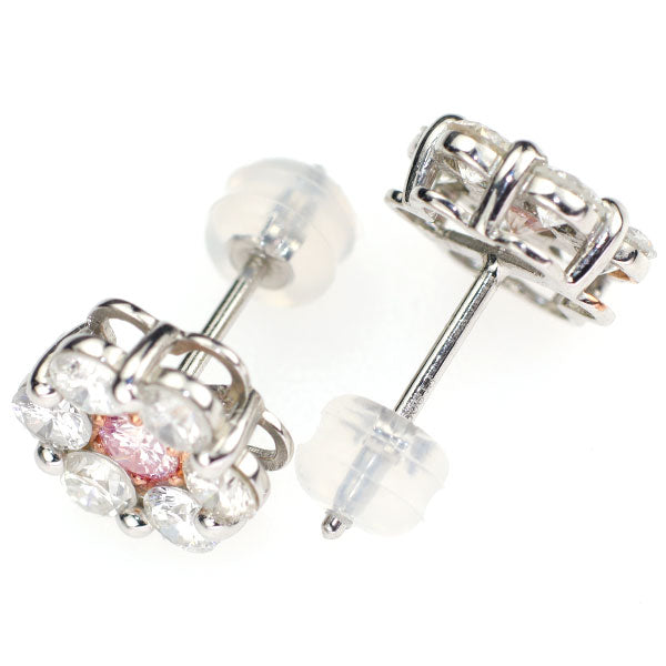 新品 希少 Pt900 天然ピンク ダイヤモンド ピアス 0.255ct FLP SI2 D1.50ct