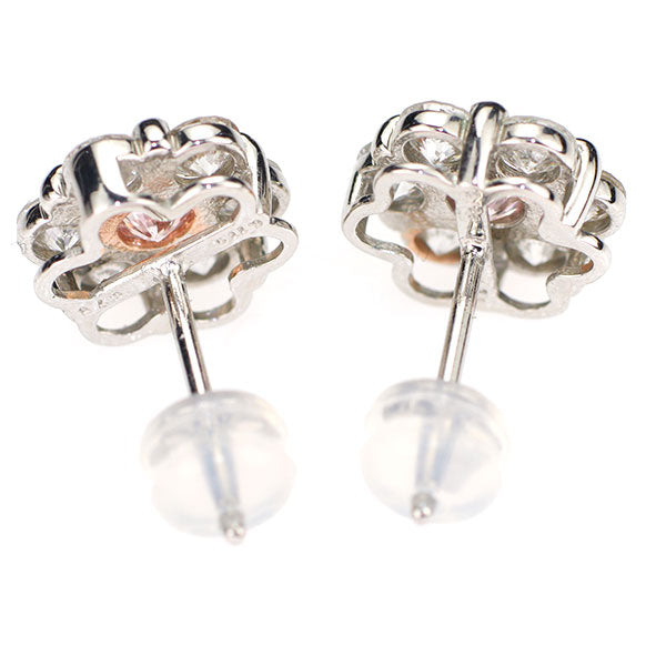 新品 希少 Pt900 天然ピンク ダイヤモンド ピアス 0.255ct FLP SI2 D1