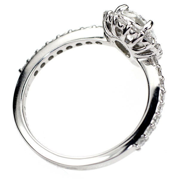 新品 Pt900 ペアシェイプ ダイヤモンド リング 1.004ct G I1 D0.51ct