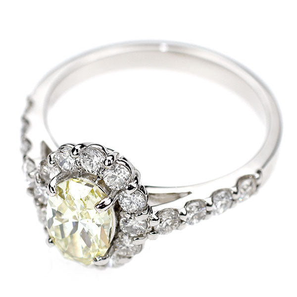 新品 Pt900 ダリアカット ダイヤモンド リング 0.957ct VLY SI1 D0