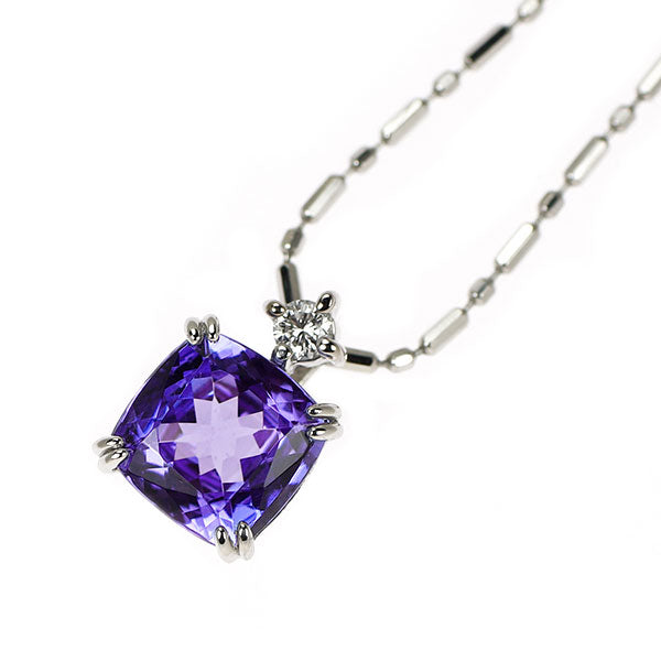 Pt950/ Pt850 タンザナイト ダイヤモンド ペンダントネックレス