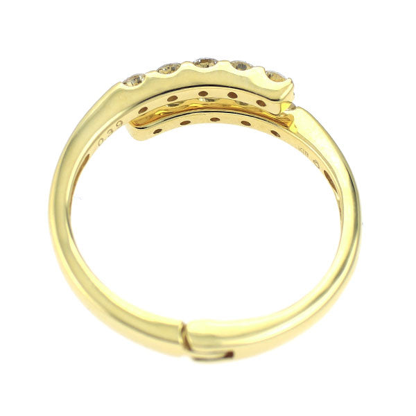 K18YG ダイヤモンド リング 0.39ct フリーサイズ 10.5号～ 可動式