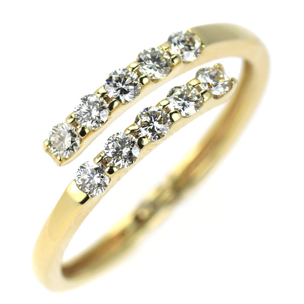 k18ダイヤモンドリング K18YG ダイヤモンド リング 0.39ct フリーサイズ 10.5号～ 可動式