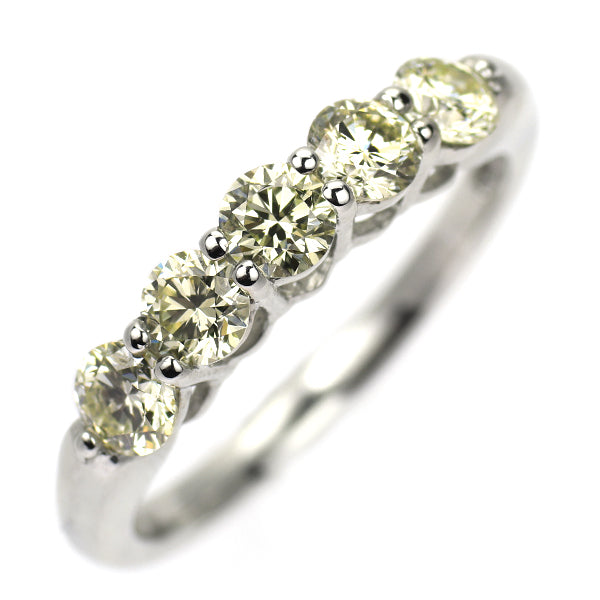 Pt1000 ダイヤモンド リング 1.08ct 一文字