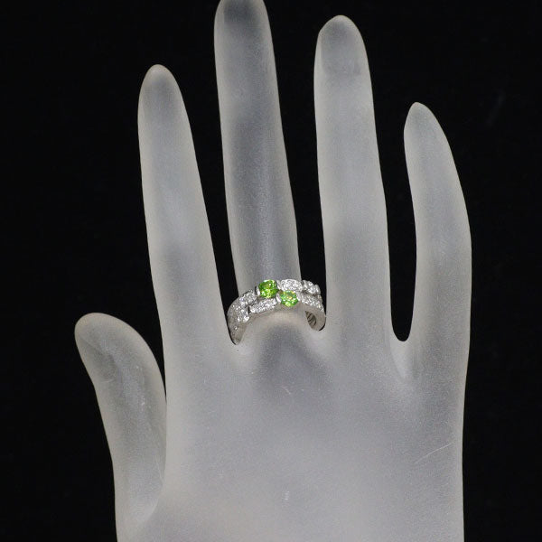 希少 Pt900 デマントイド ガーネット ダイヤモンド リング 0.550ct D0.92ct