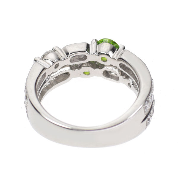 希少 Pt900 デマントイド ガーネット ダイヤモンド リング 0.550ct D0.92ct
