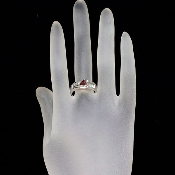 Pt900 ルビー ダイヤモンド リング 0.53ct D0.62ct