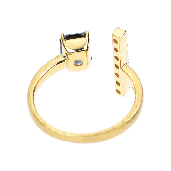 K18YG スピネル ダイヤモンド フォークリング 1.20ct D0.17ct