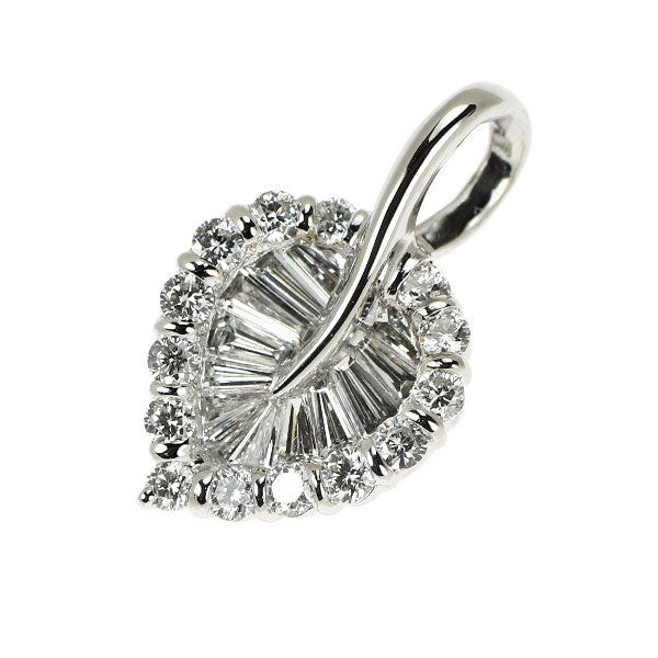 Pt950 ダイヤモンド ペンダントトップ D1.52ct 植物