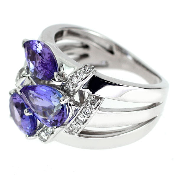 K18WG タンザナイト ダイヤモンド リング 2.50ct 0.24ct — セルビー