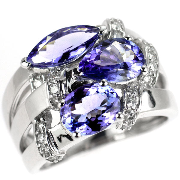 Ｋ18WG/タンザナイト/ダイヤモンドリング K18WG タンザナイト ダイヤモンド リング 2.50ct 0.24ct — セルビー