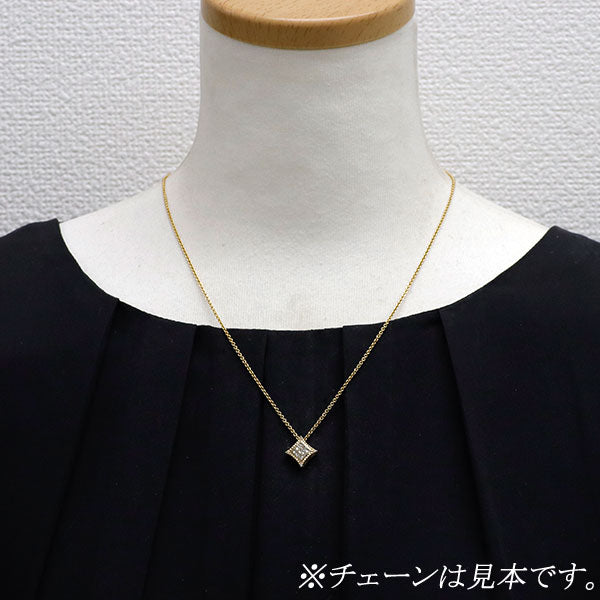 K18YG ダイヤモンド ペンダントトップ 0.34ct ミステリーセッティング