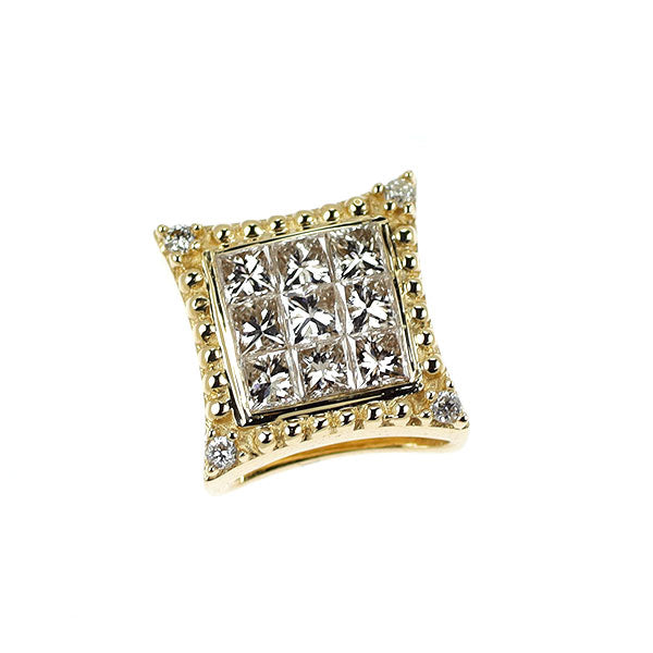 K18YG ダイヤモンド ペンダントトップ 0.34ct ミステリー