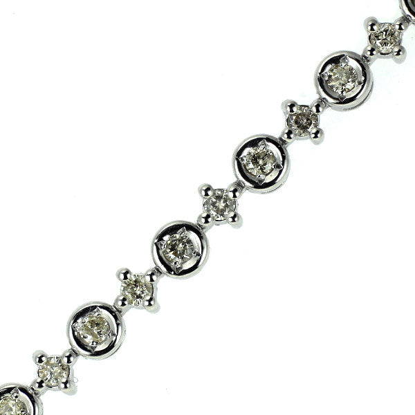 K18WG ダイヤモンド テニス ブレスレット 1.00ct