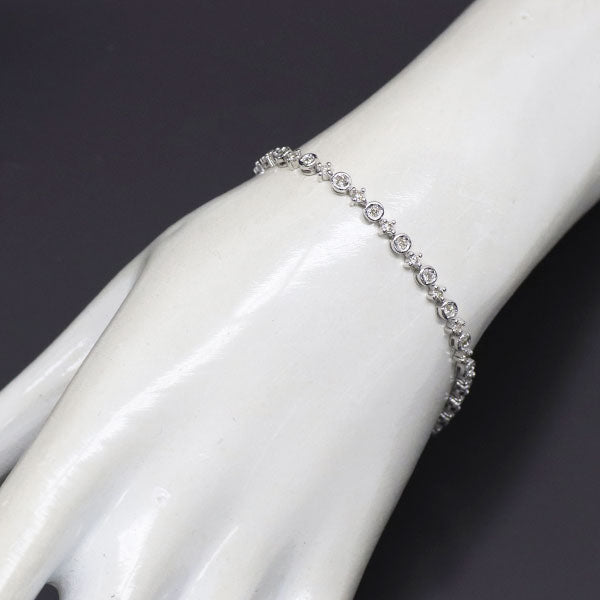 K18WG ダイヤモンド テニス ブレスレット 1.00ct