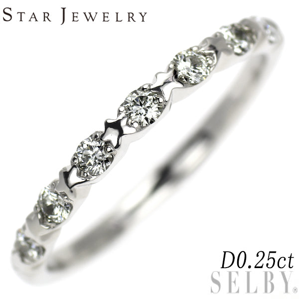 スタージュエリー Pt950 ダイヤモンド リング 0.25ct ハーフエタニティ