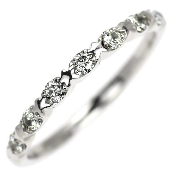 スタージュエリー ハーフエタニティ pt950 ダイヤモンドリング　4号 スタージュエリー Pt950 ダイヤモンド リング 0.25ct ハーフエタニティ