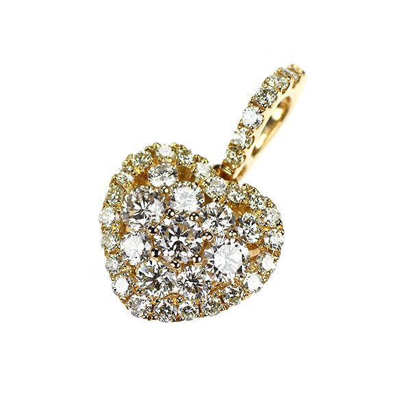 K18YG ダイヤモンド ペンダントトップ 0.50ct ハート