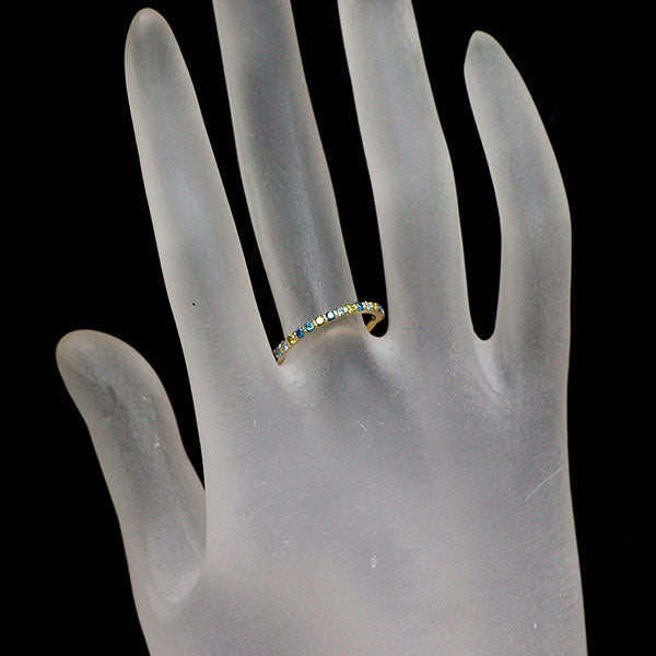 K18YG トリートカラーダイヤモンド リング 0.26ct ハーフエタニティ
