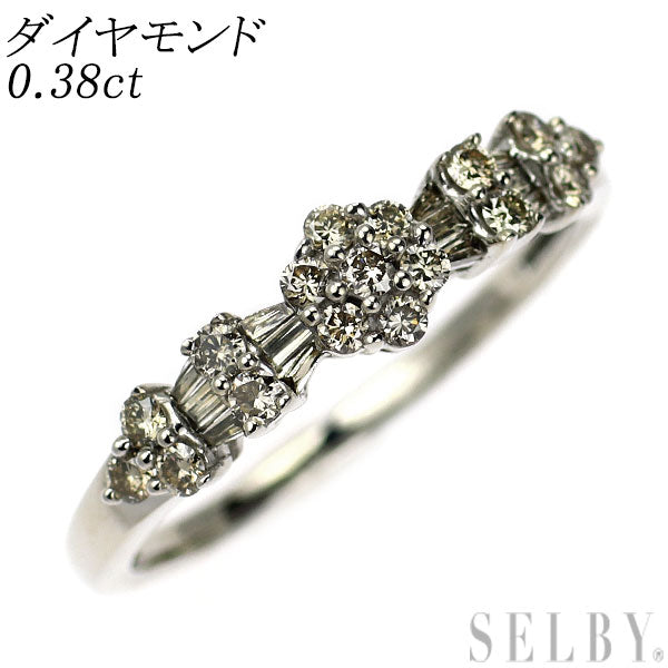 K18WG ダイヤモンド リング 0.38ct