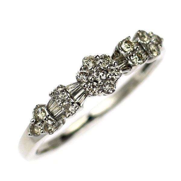 K18WG ダイヤモンド リング 0.38ct