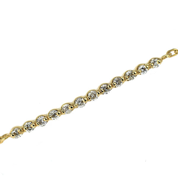 アガット K10YG ダイヤモンド ブレスレット0.06ct