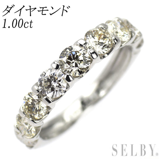 Pt900 ダイヤモンド リング 1.00ct ピンキー ハーフエタニティ