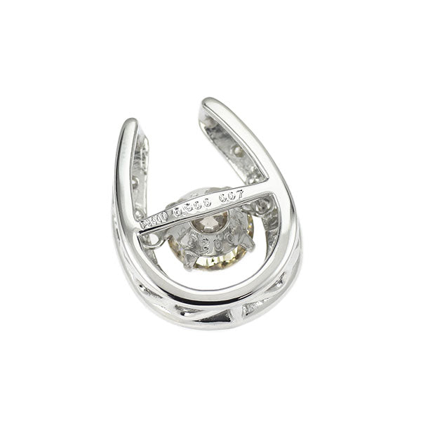 Pt900 ダイヤモンド ペンダントトップ 0.900ct D0.07ct ダンシング