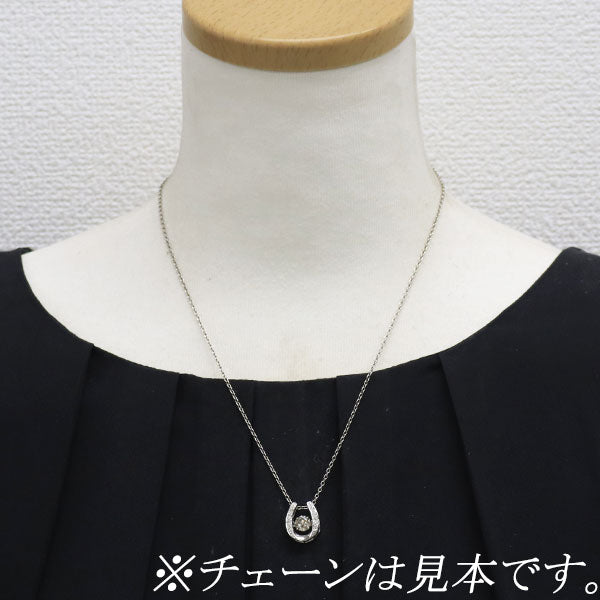 Pt900 ダイヤモンド ペンダントトップ 0.900ct D0.07ct ダンシングストーン 馬蹄