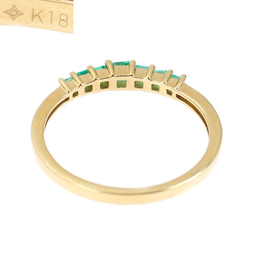 GSTV K18YG エメラルド リング 0.30ct 一文字 — セルビーオンラインストア