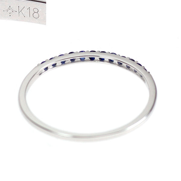 GSTV K18WG サファイア リング 0.15ct ハーフエタニティ — セルビー