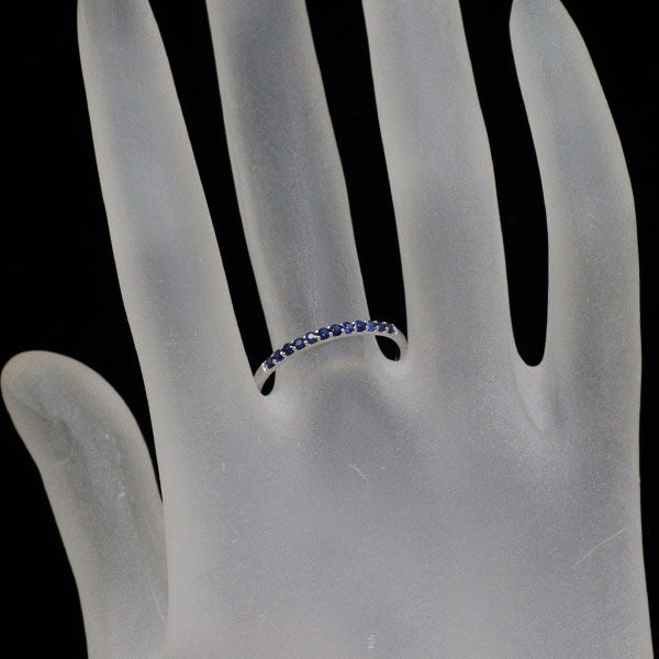 GSTV K18WG サファイア リング 0.15ct ハーフエタニティ — セルビー