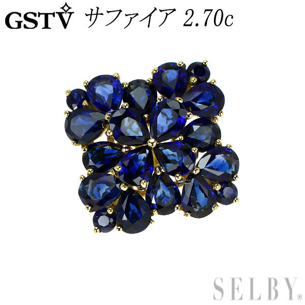 GSTV K18YG サファイア ペンダントトップ 2.70ct