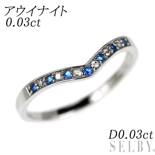 新品 希少 Pt900 アウイナイト ローズカットダイヤモンド リング 0.03ct D0.03ct