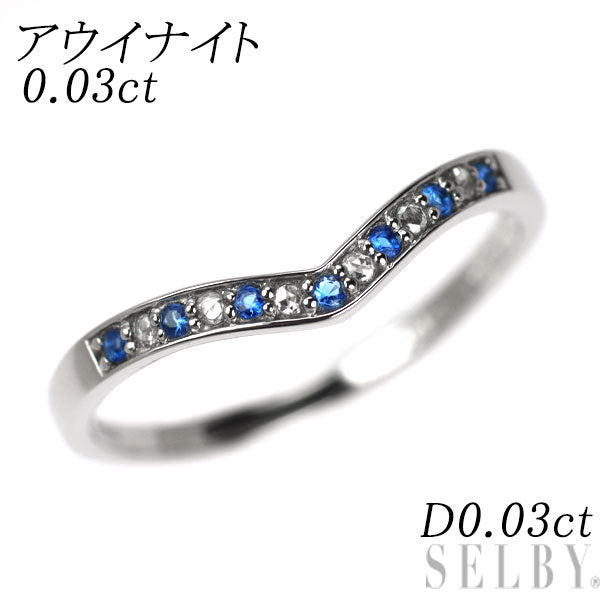 新品 希少 Pt900 アウイナイト ローズカットダイヤモンド リング 0.03ct D0.03ct
